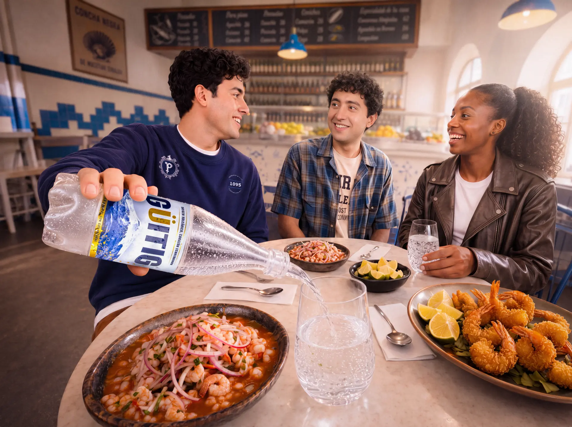 Amigos compartiendo la mesa con Güitig